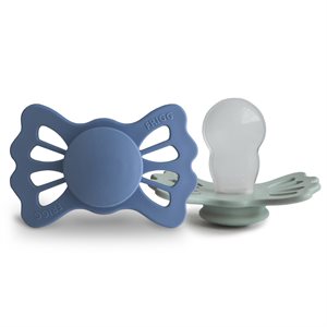 FRIGG Lucky - Symmetrical Silicone 2-Pack Pacifiers - Ocean View/Sage - Size 2